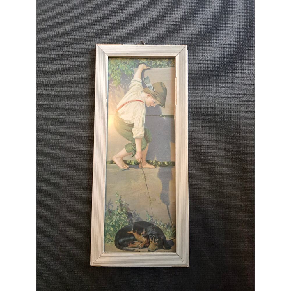 Vintage Chromolithograph "An Eye For An Eye" Ludwig Berwald, Shabby Chic Cottage